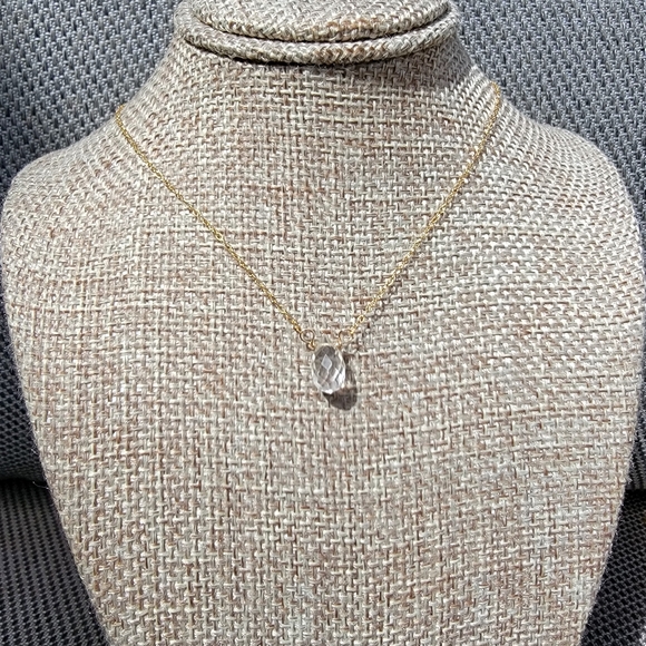 ROCK CRYSTAL QUARTZ Necklace Minimalist Crystal Gemstone - Picture 5 of 6